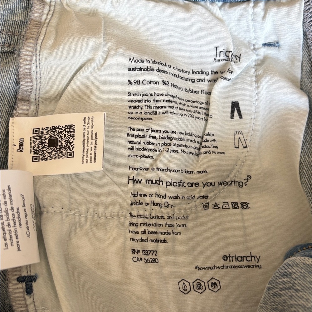 Triarchy Ms. Triarchy High Rise Straight legs Light blue Jeans - 27 Coreva NWT - Picture 10 of 12